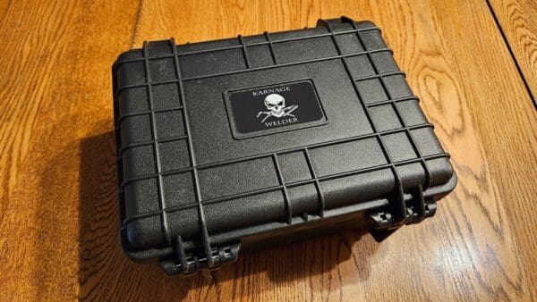 A black box with a skull on it