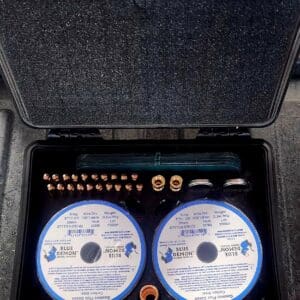 A case with two discs and some other items